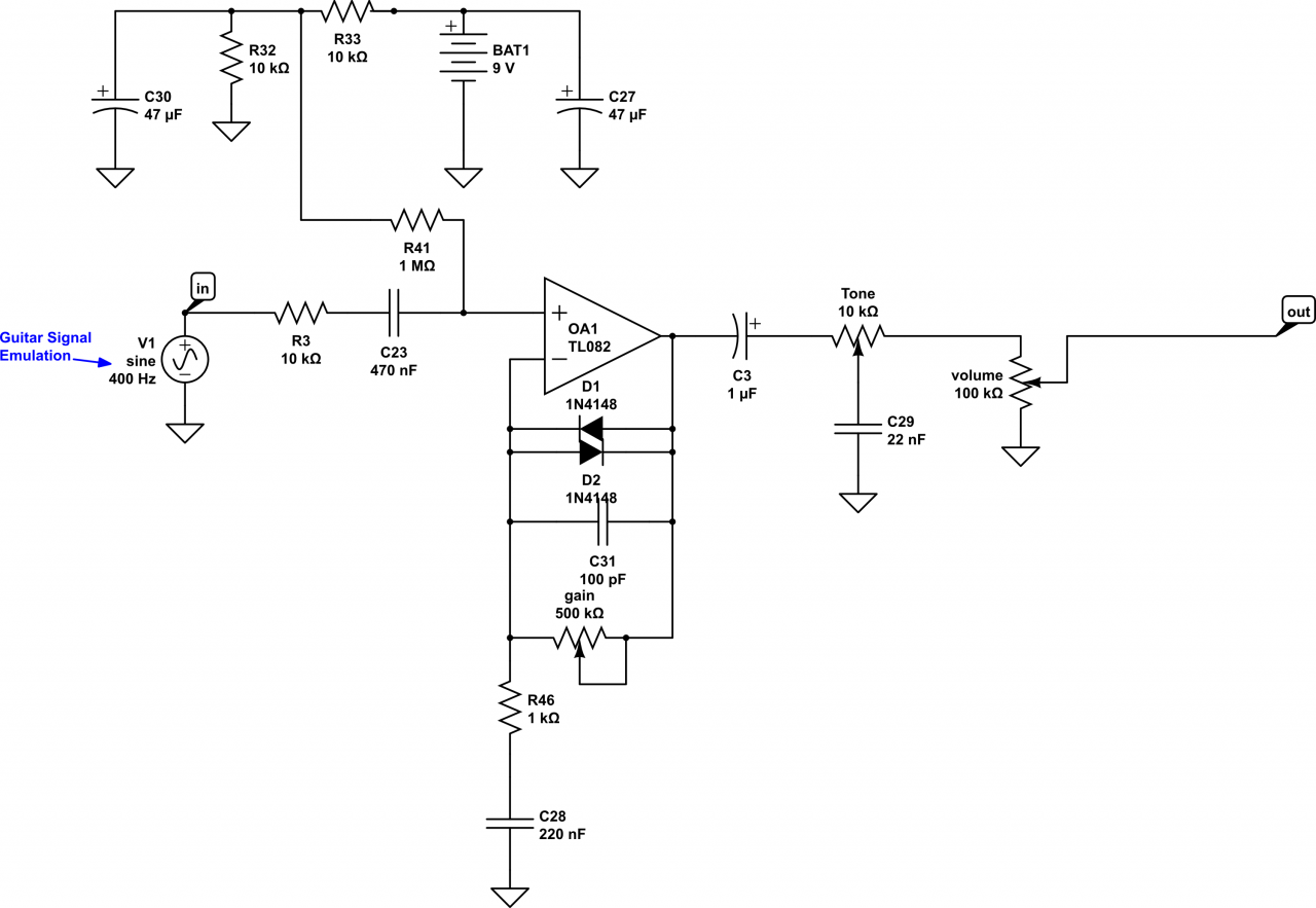 How to design a basic overdrive pedal circuit Wampler Pedals