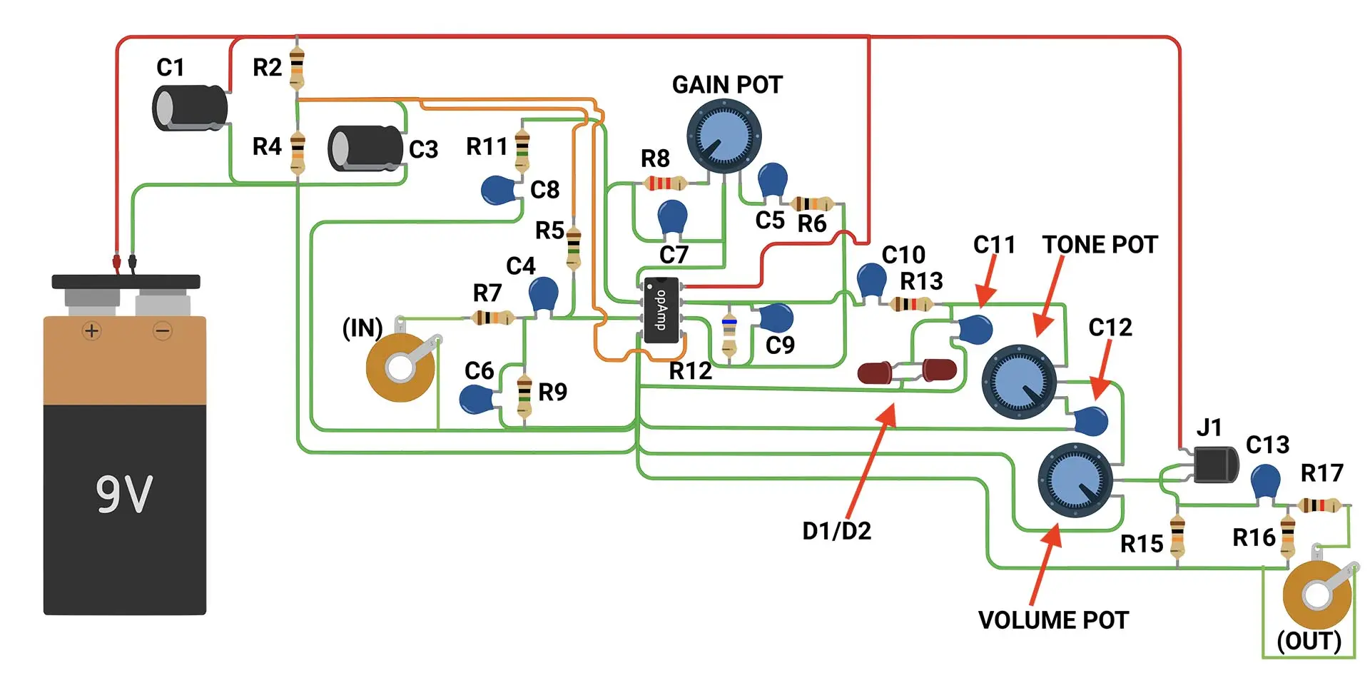 Diy overdrive pedal discount