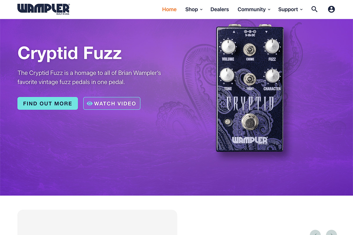 ギター WAMPLER Velvet FUZZ Wampler Velvet Fuzz Pedal | Sweetwater